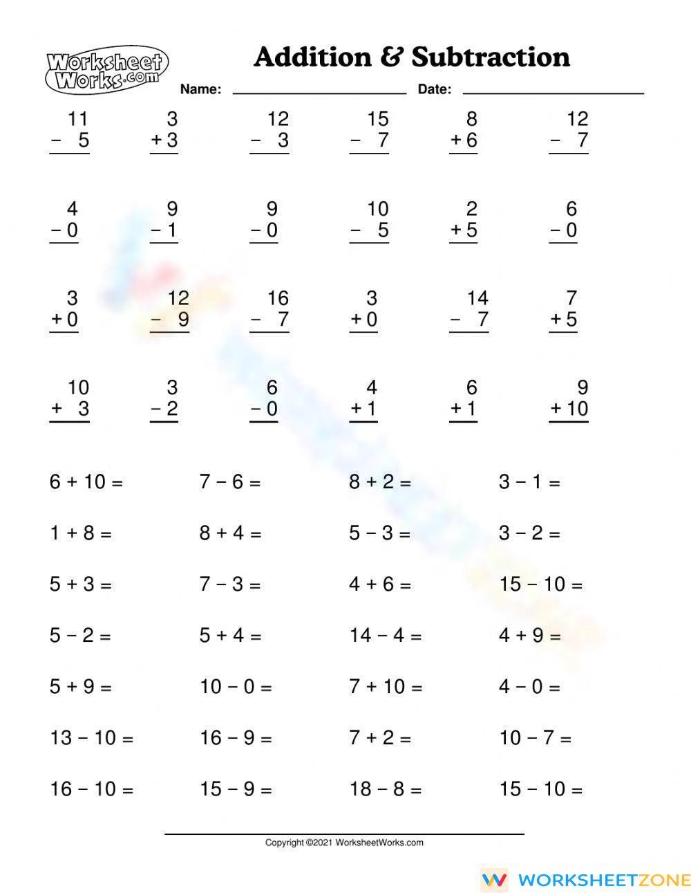 5 Essential Math Drills Worksheets for Students