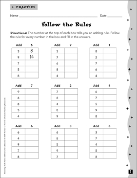 Math Facts Worksheets