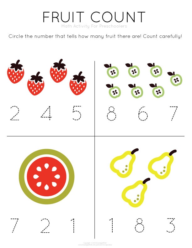 Pre K Math Worksheets for Early Learning Fun