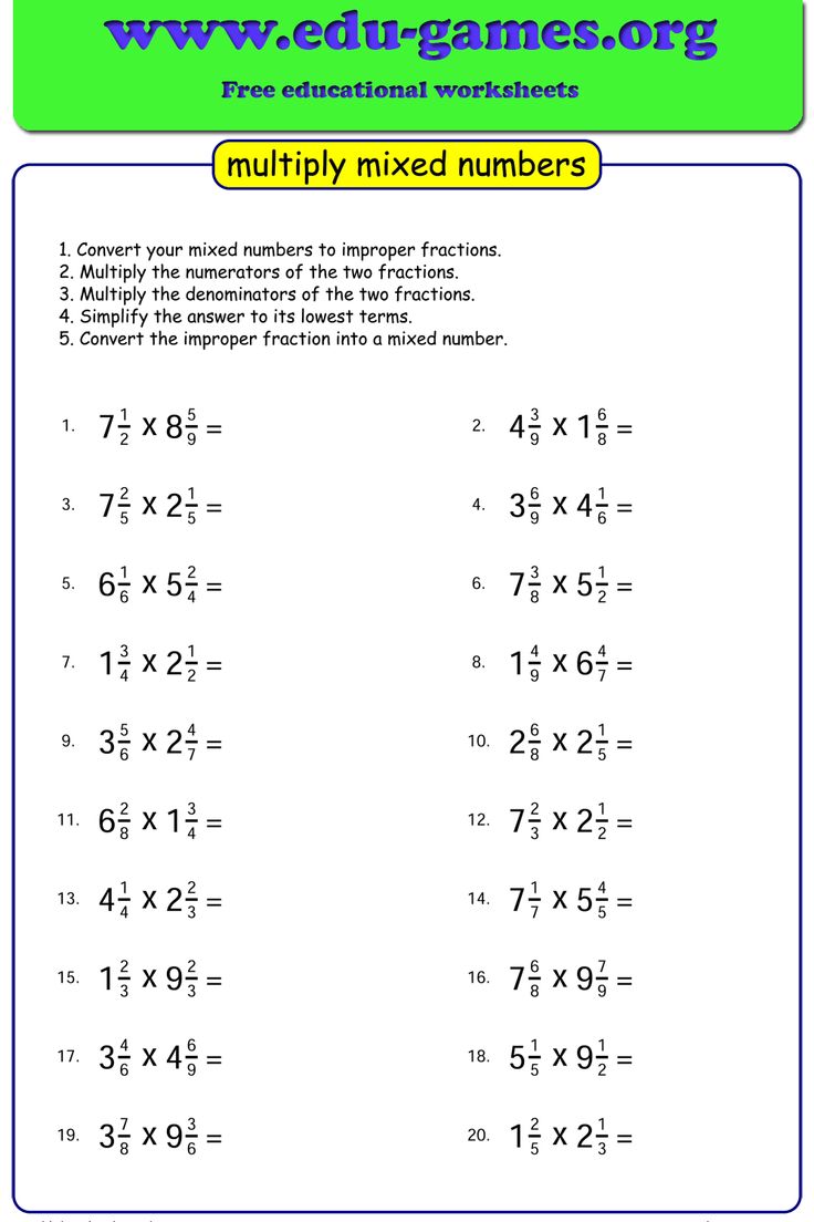 Math Multiplication Worksheets Grade 5