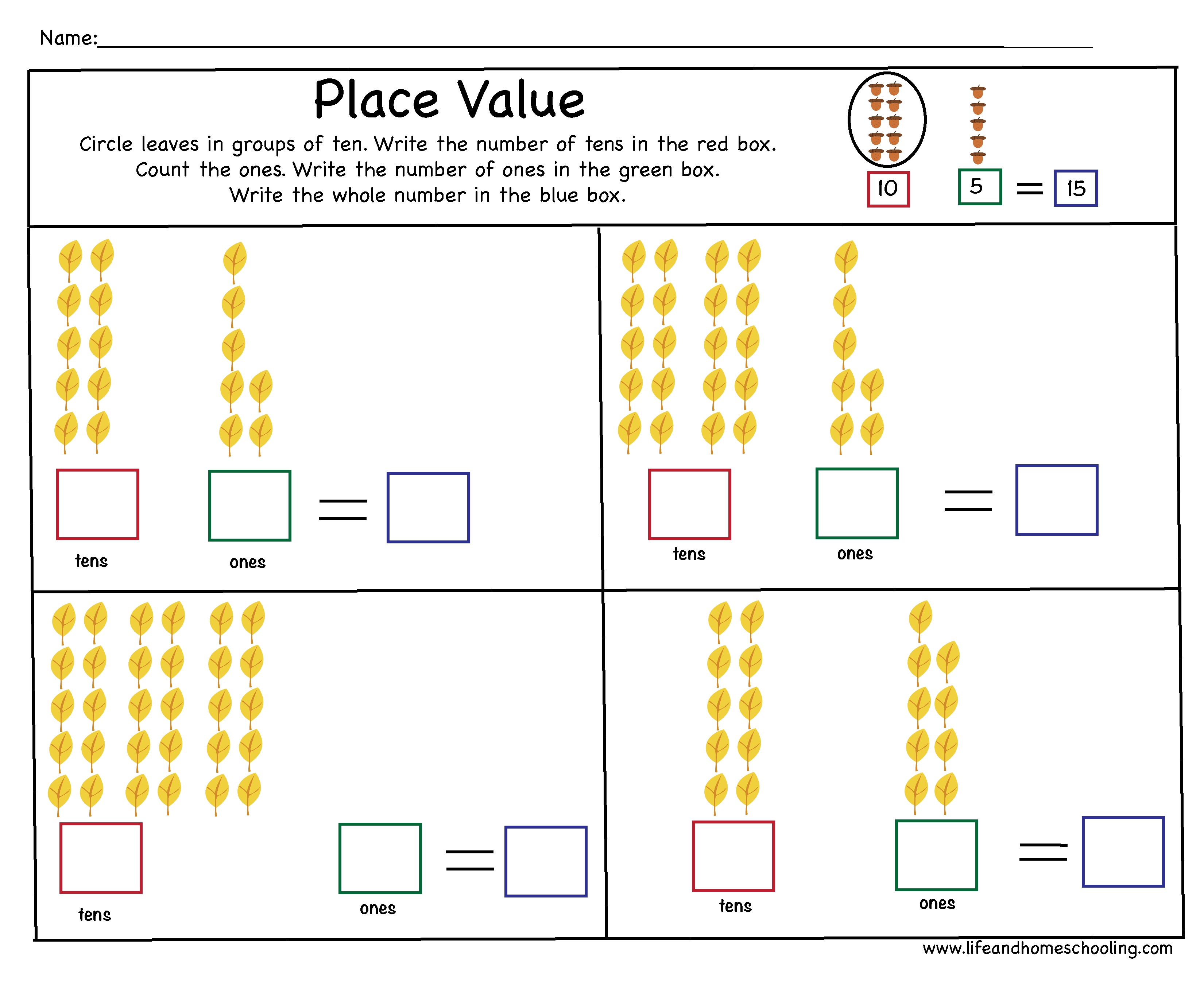 Math Place Value Worksheets for Kids