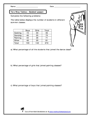 Math Worksheet Land