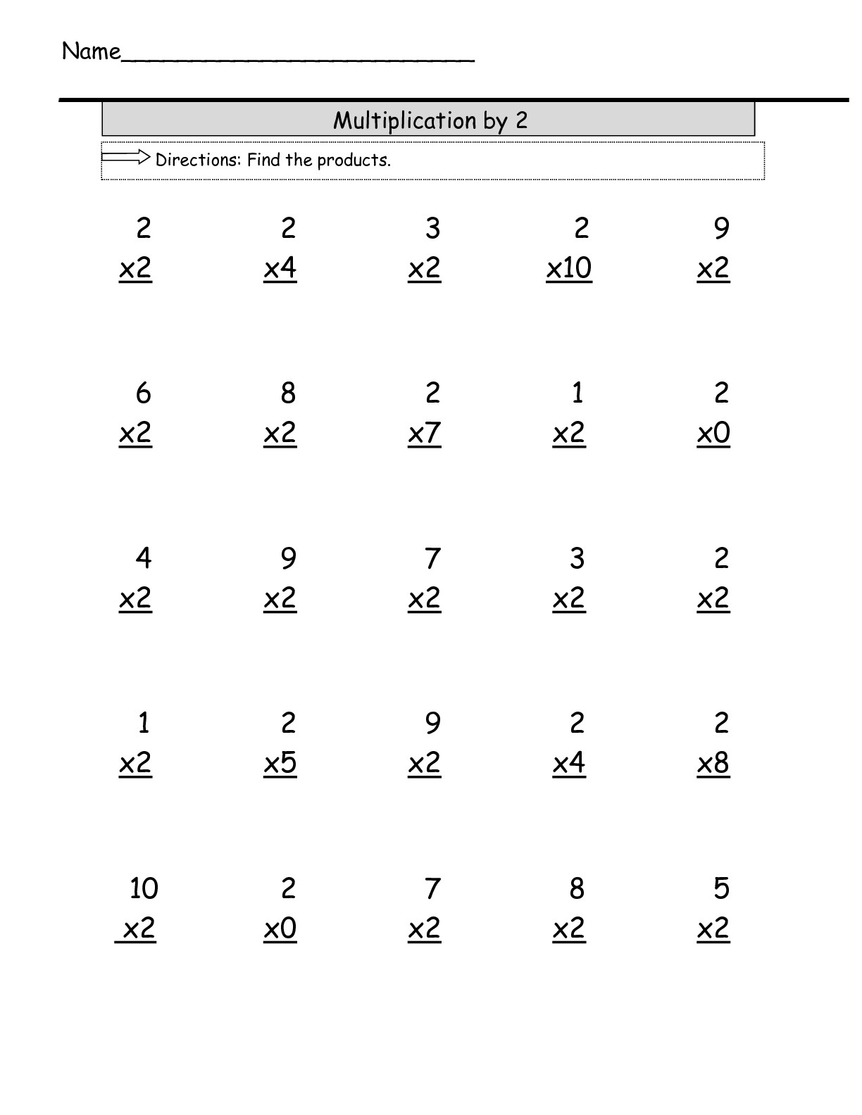 Math Worksheets For 3Rd Graders Printable