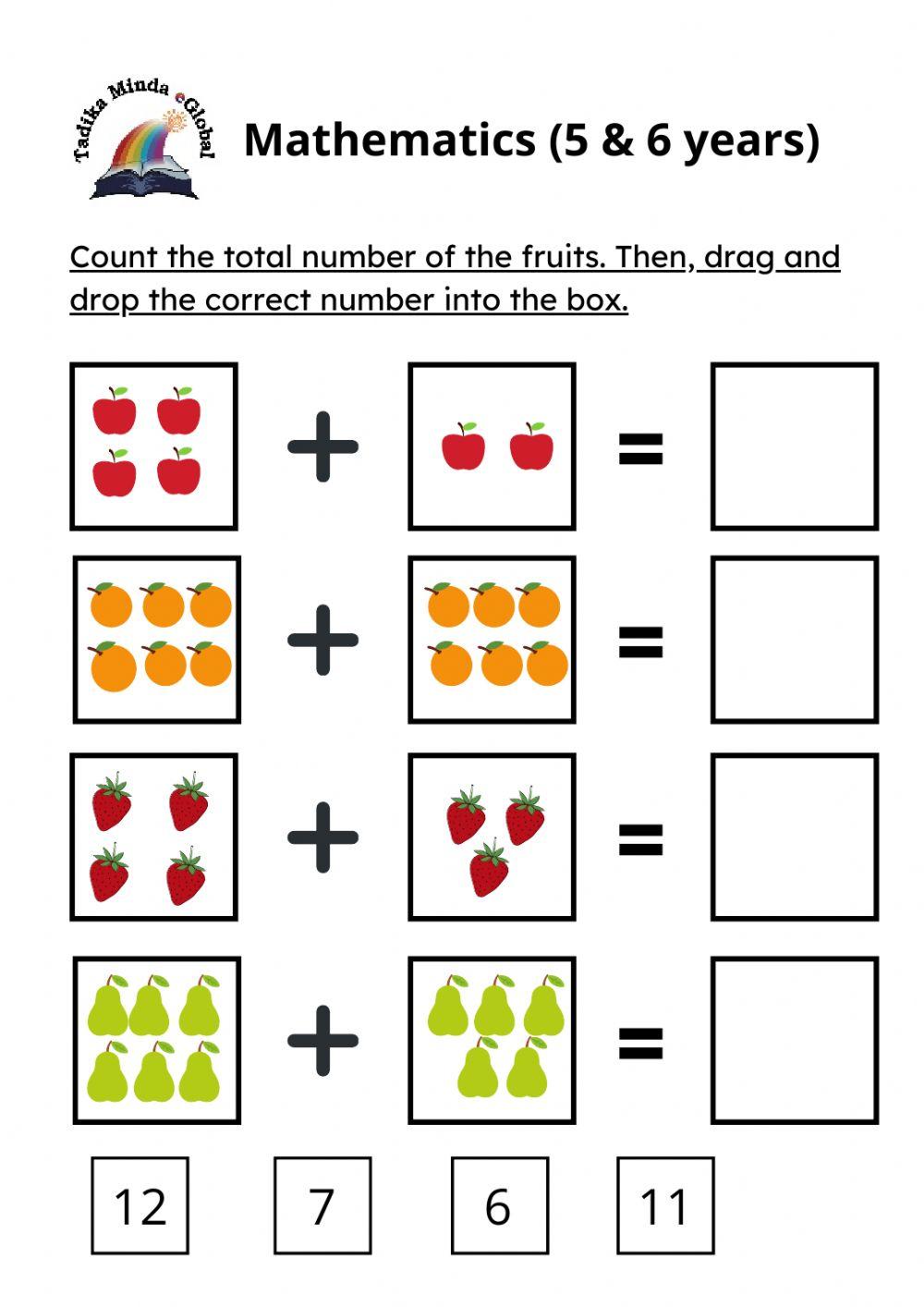 Math Worksheets For 4 Year Olds