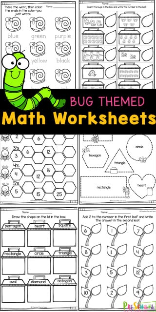 5 Fun Math Worksheets for Kindergarten Print