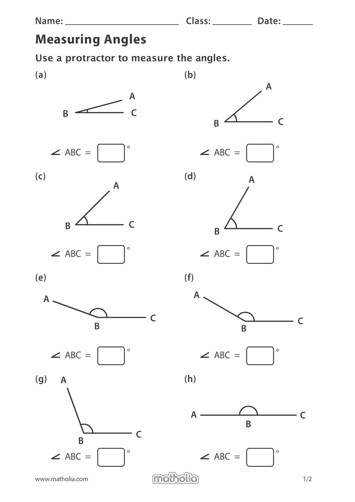 5 Ways to Master Measuring Angles Worksheets