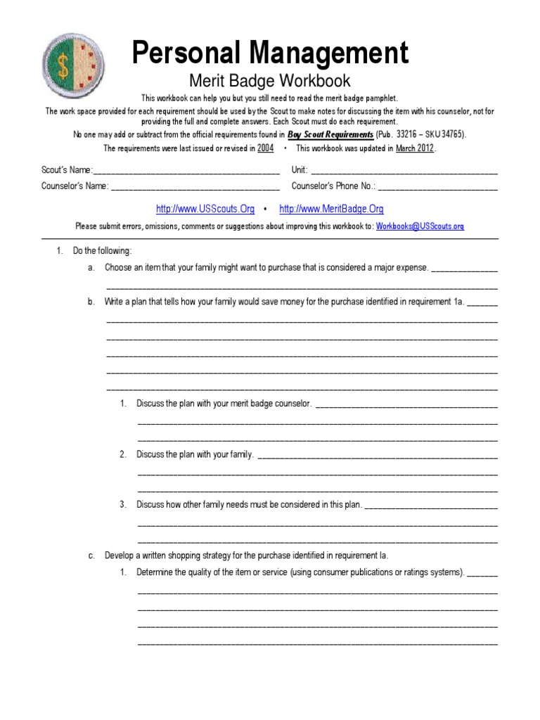 7 Essential Merit Badge Worksheet Tips