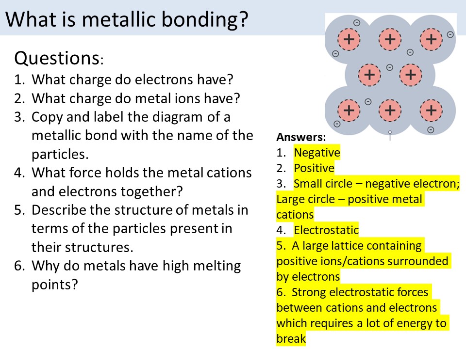 Metallic Bonding Gcse Questions Pdf