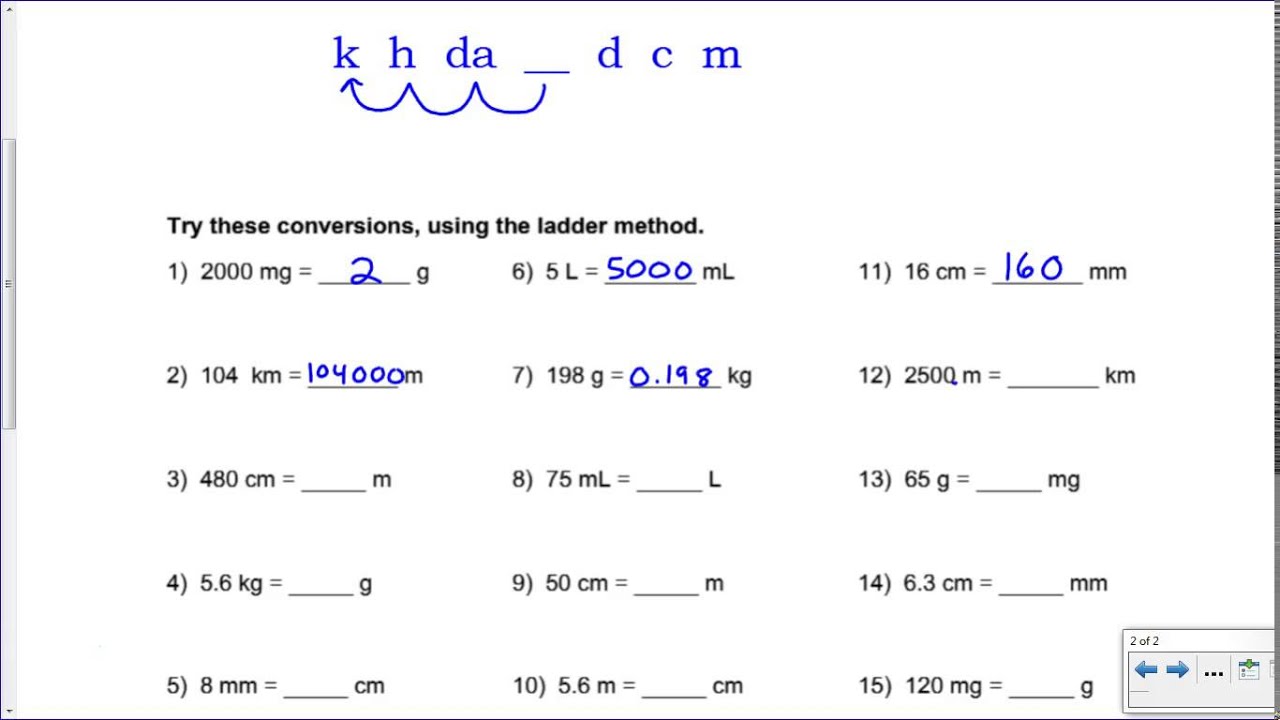 Metric Conversion Practice Worksheets