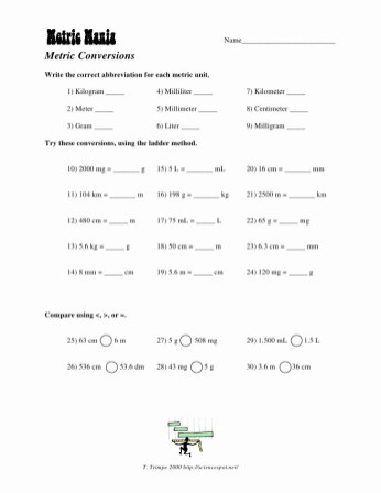 Metric Conversion Worksheet Pdf