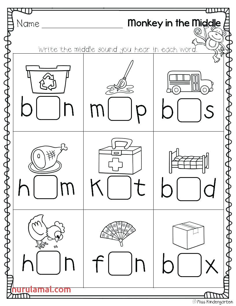 Middle Sound Worksheets Pdf