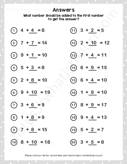 7 Ways to Master Missing Addends Worksheets Grade 1