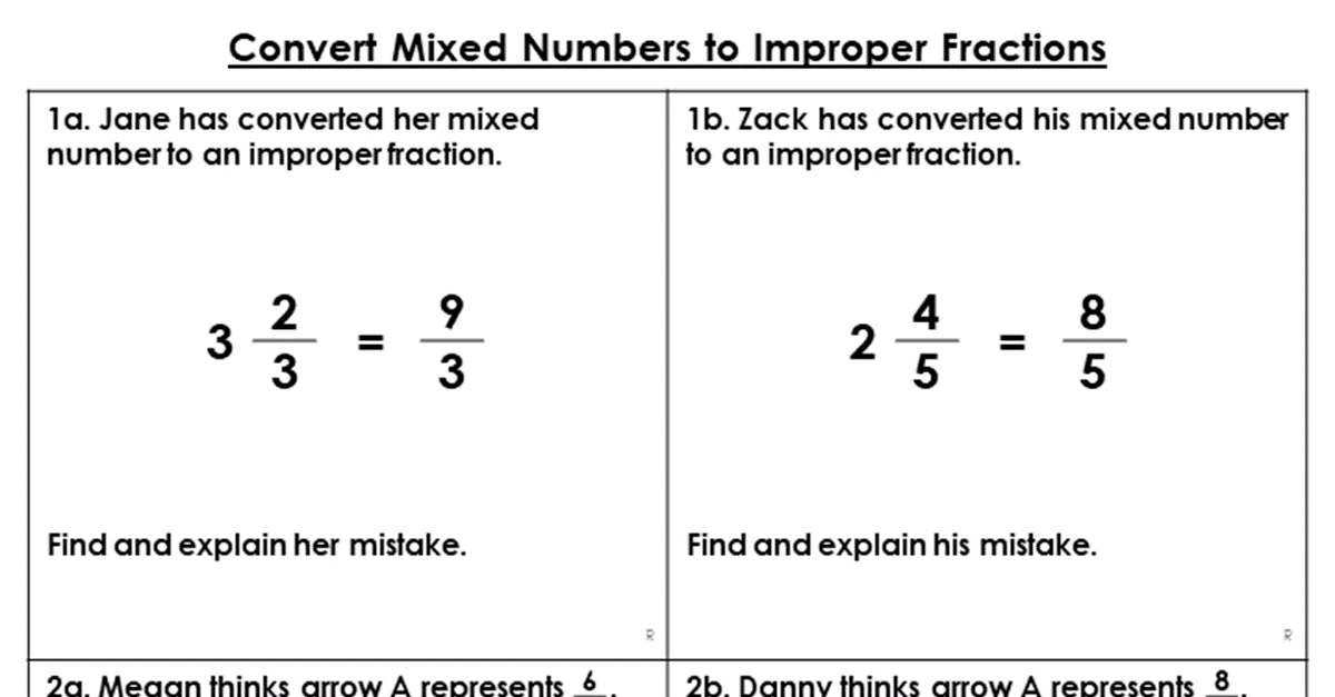 Mixed Number Fractions Worksheet for Math Practice