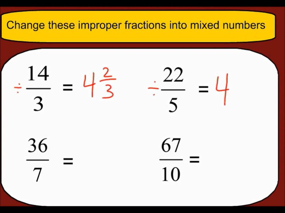 Convert Mixed Numbers to Improper Fractions Easily