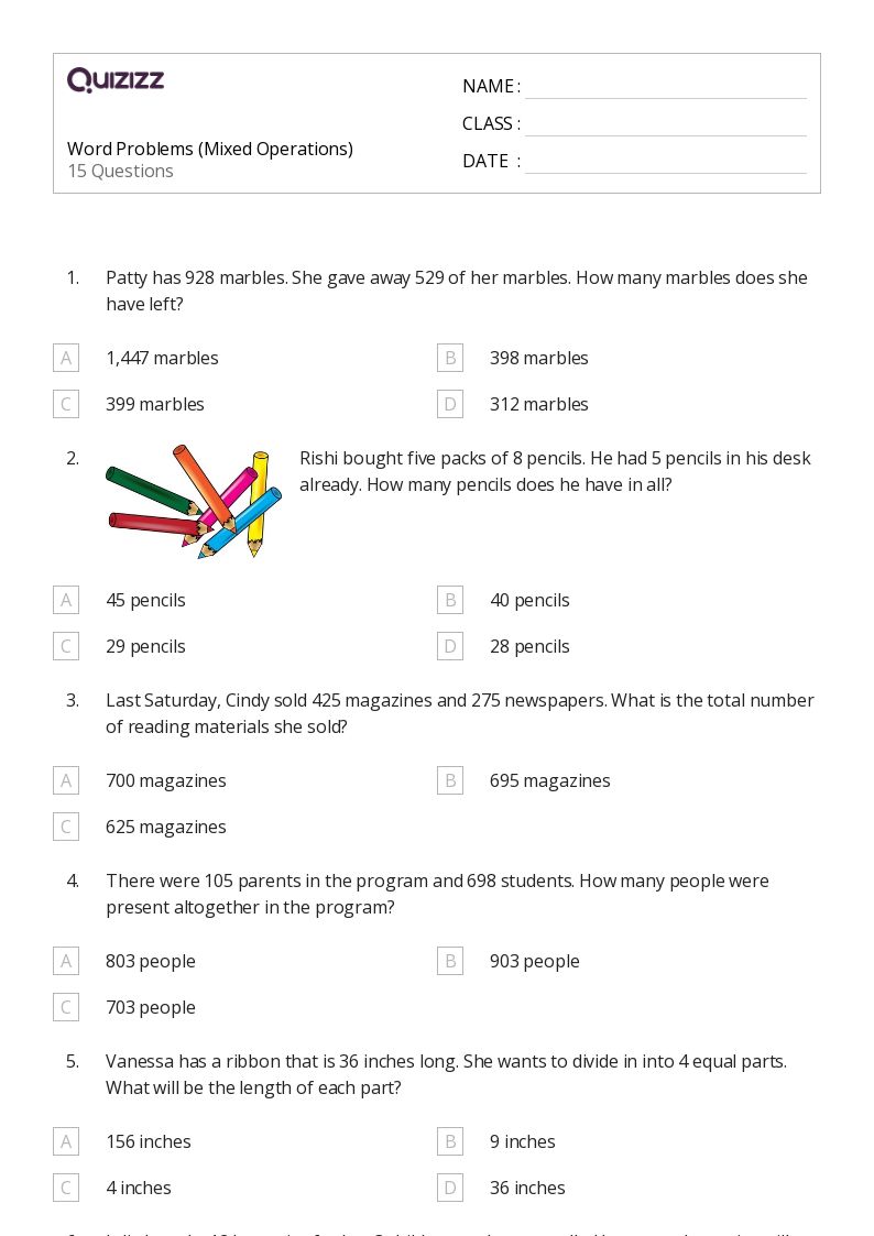 Master Mixed Operations with Easy Worksheets