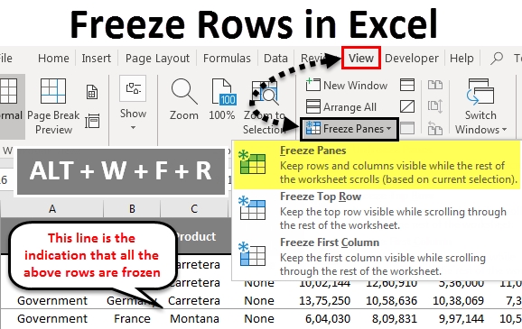 3 Ways to Freeze Excel Worksheet Rows