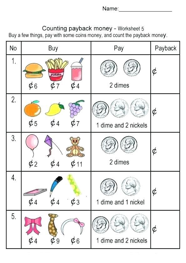 Money Worksheets For Kids 2Nd Grade