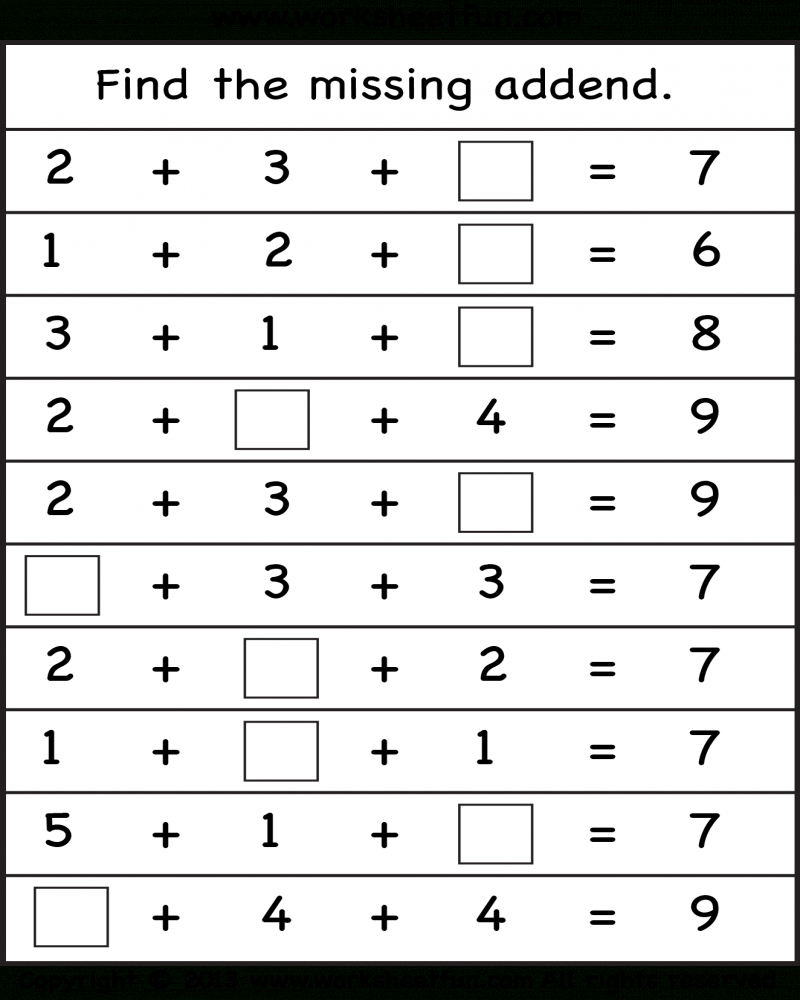 Montessori Math Worksheets for Kids