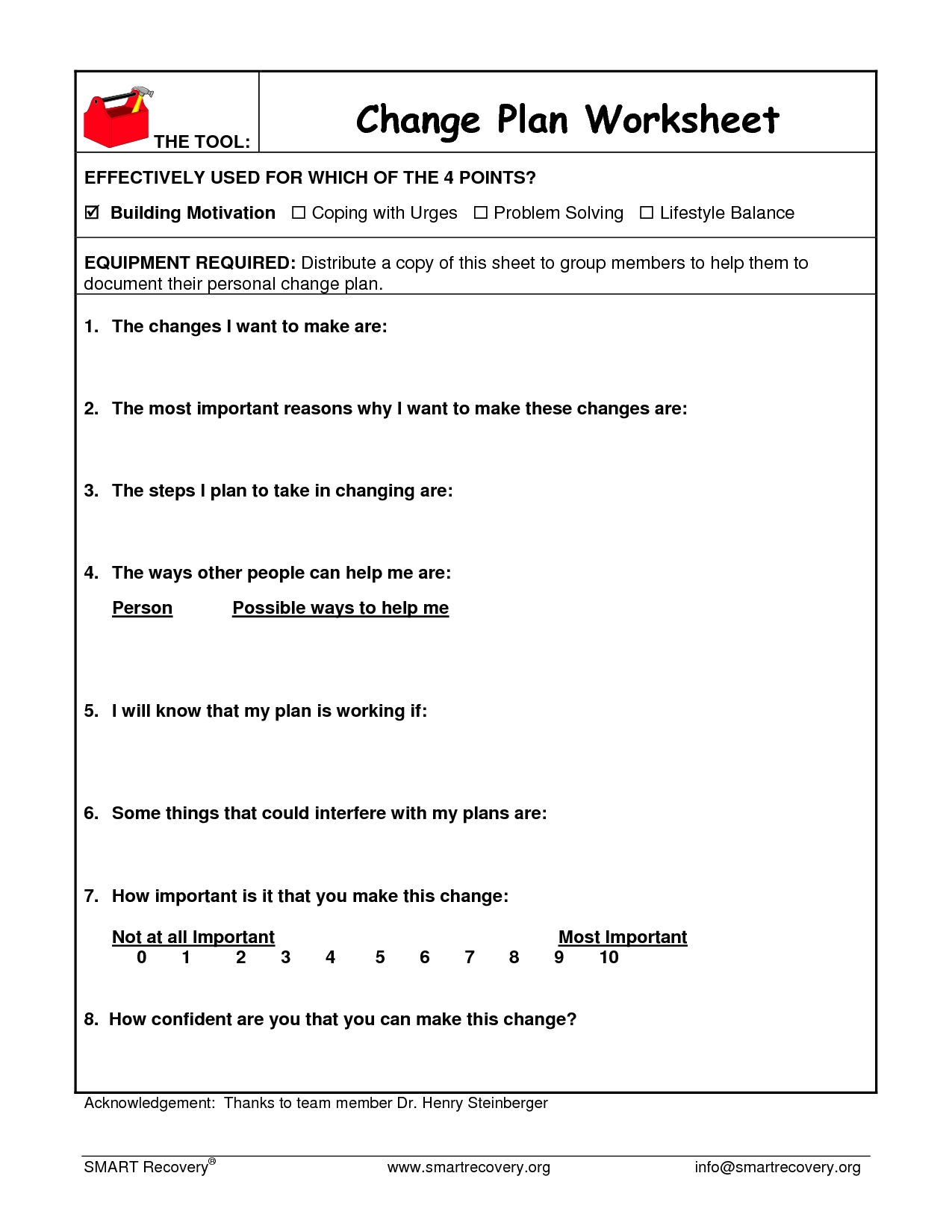 Motivational Interviewing Change Talk Worksheet Pdf