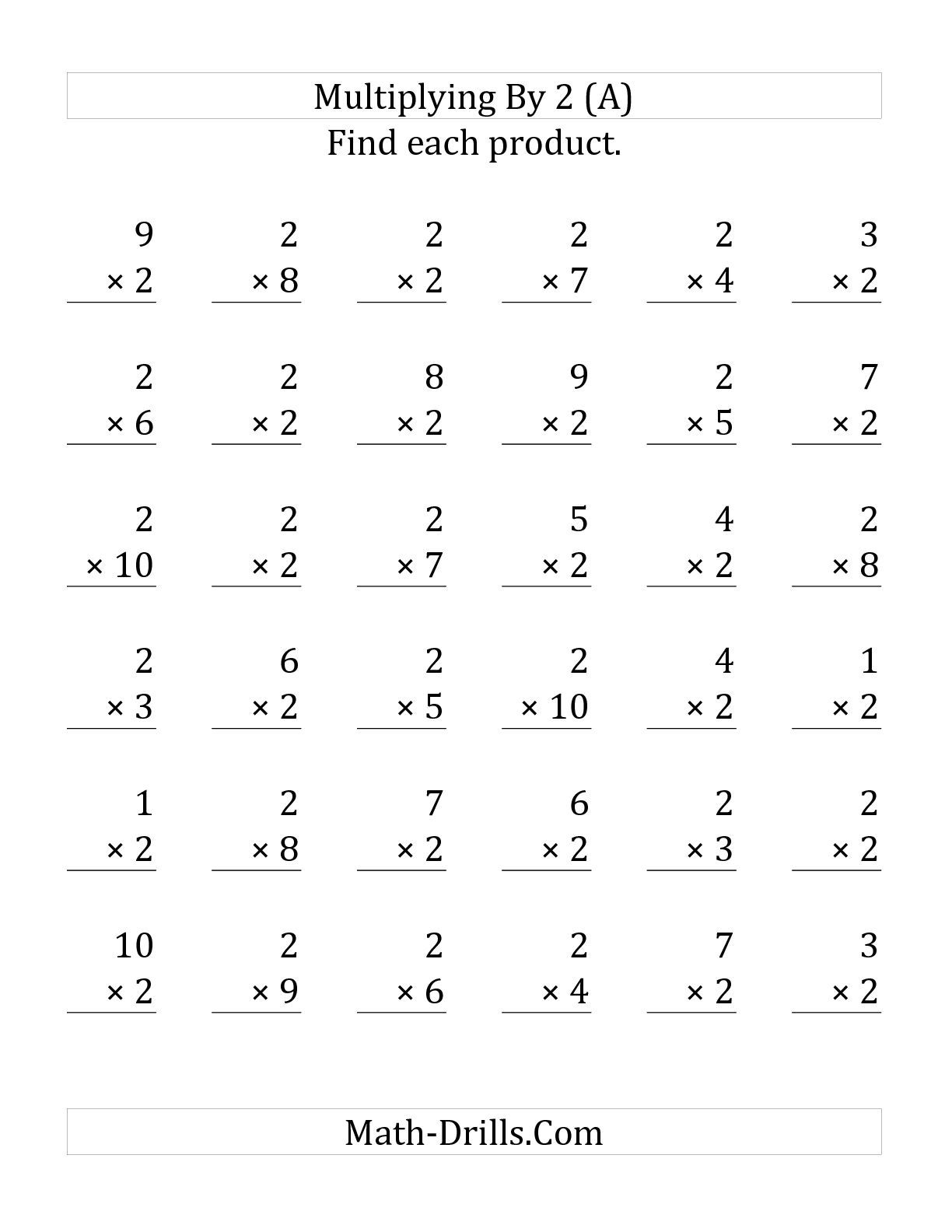 Multiplication 6 Worksheets for Kids' Math Practice