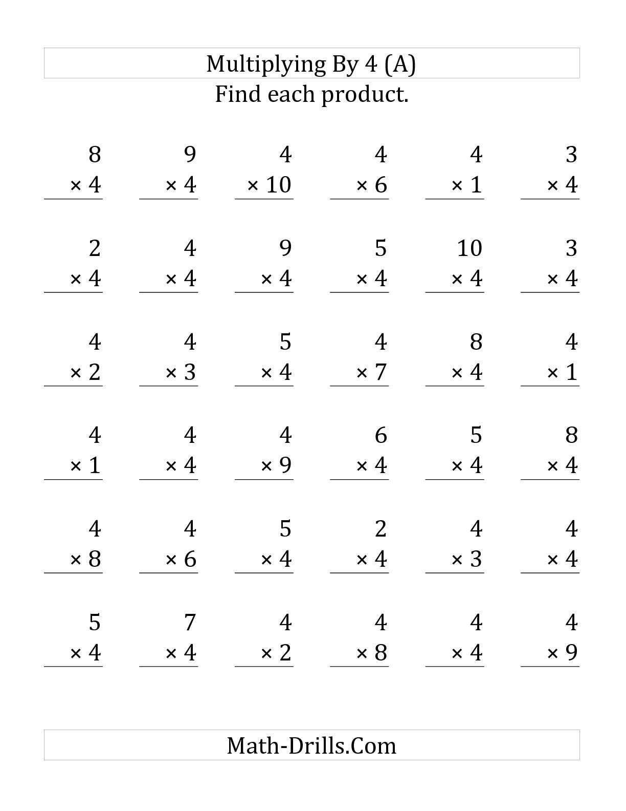 Multiplication 6's Worksheet for Kids to Practice and Master