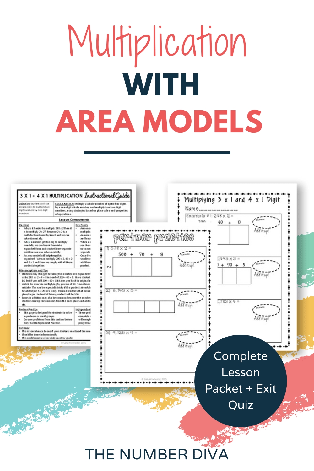 Multiplication Area Model Worksheets for Easy Math Learning