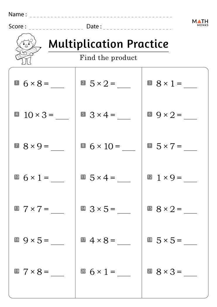 Multiplication By 3S Worksheets Library