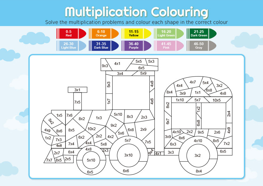 5 Ways to Practice Multiplication with Free Coloring Worksheets