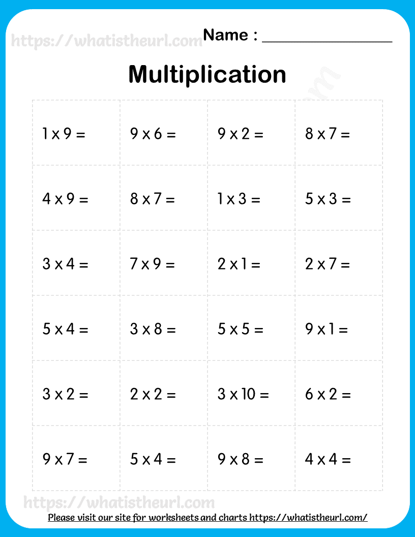 Multiplication Grade 2 Worksheet