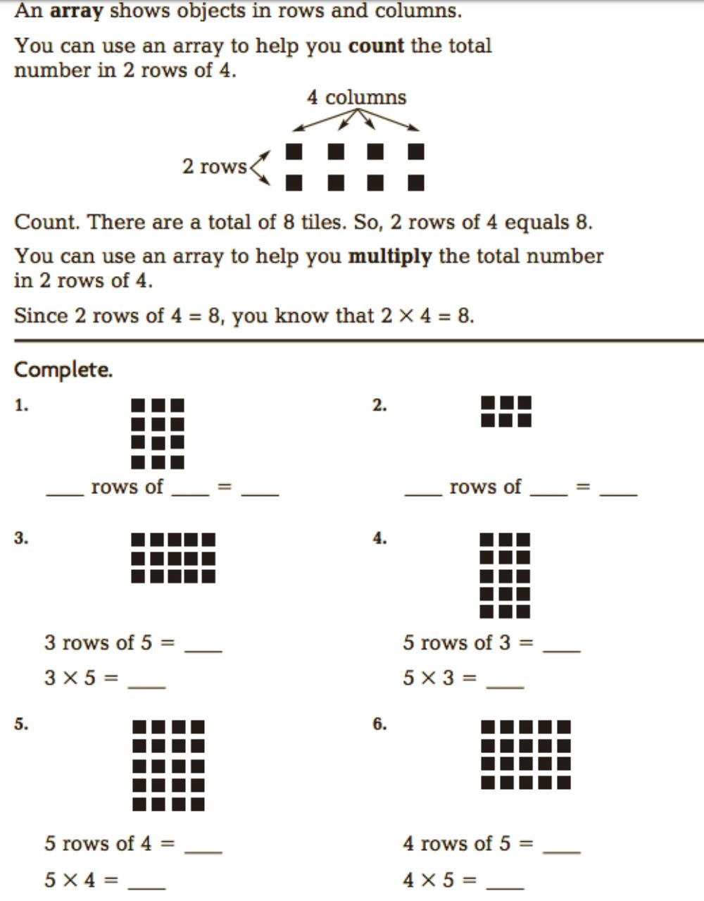 Multiplication Grouping Worksheets Grade 3