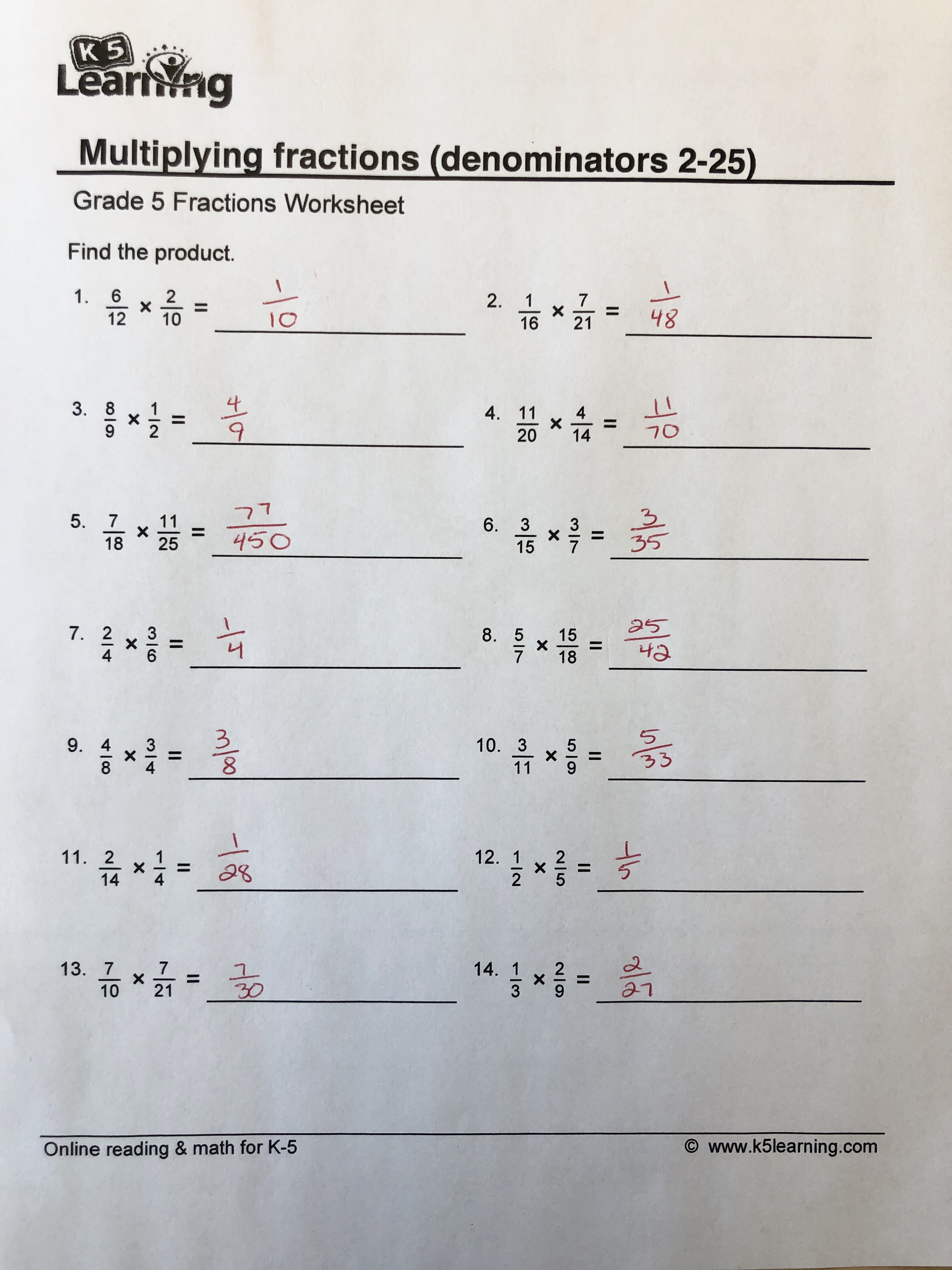 Multiplication Mixed Number Worksheet