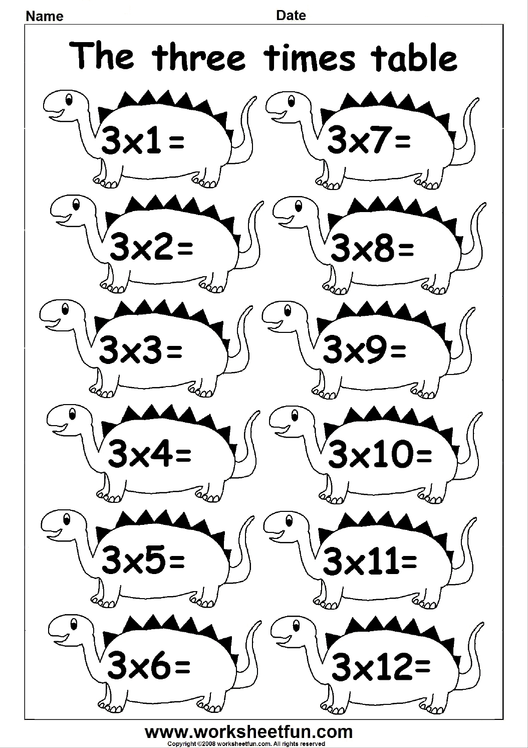 Multiplication Times Tables Worksheets 2 3 4 5 Times Tables