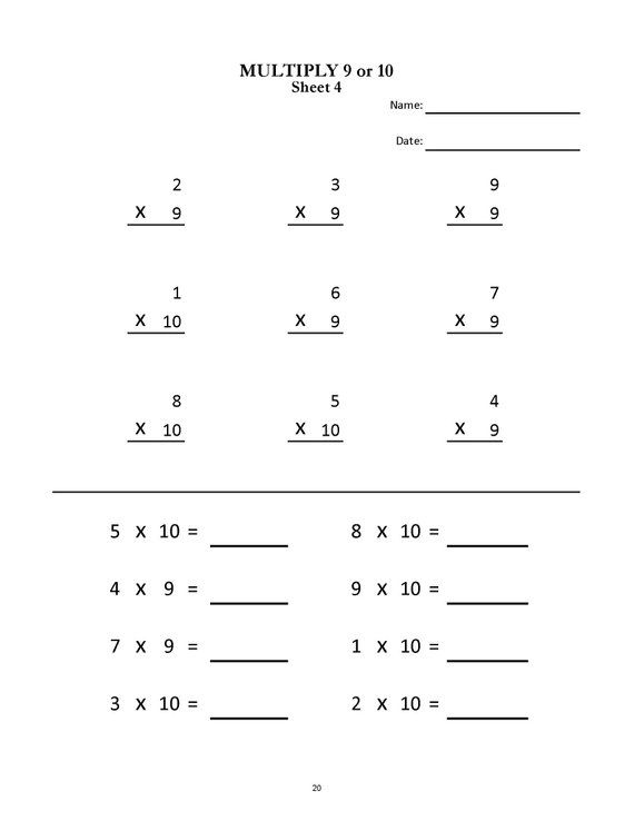 Free Grade 3 Multiplication Worksheets for Kids