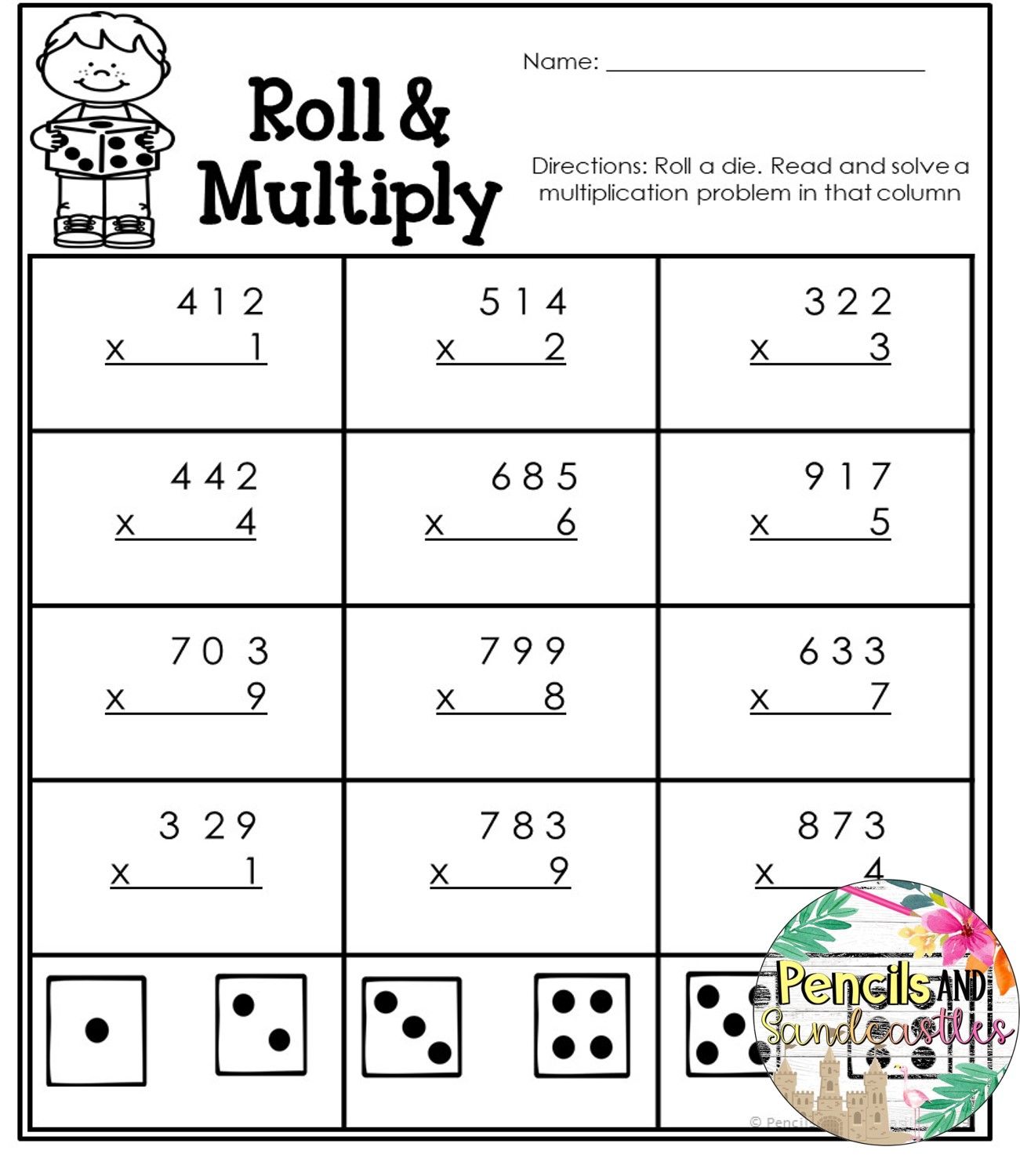 10 Multiplication Worksheets: 3 Digit by 2 Digit Mastery