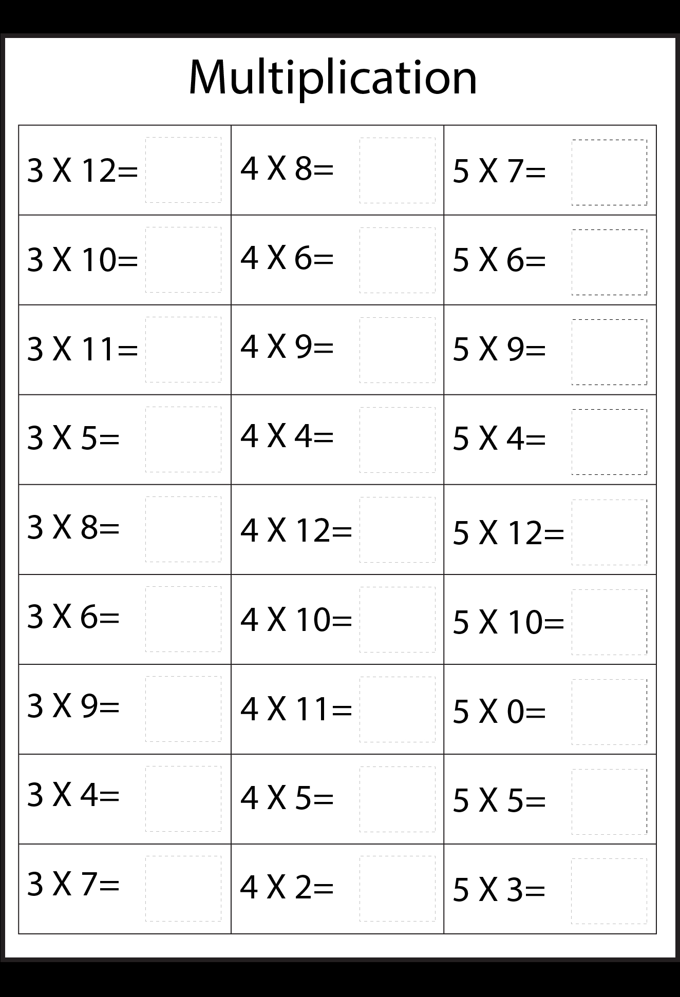 Multiplication Worksheets 4s Times Tables Practice Sheets