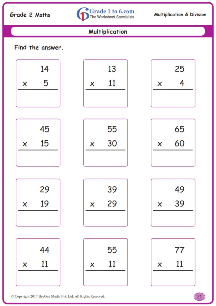 Grade 5 Multiplication Worksheets for Kids' Math Success