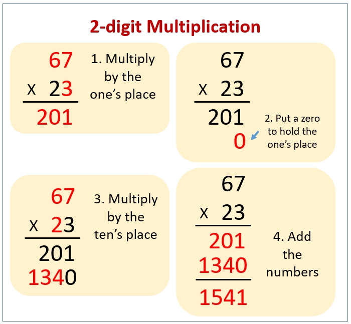 Multiply 3 Digit Numbers By 2 Digit Numbers Examples Solutions Videos Worksheets Games