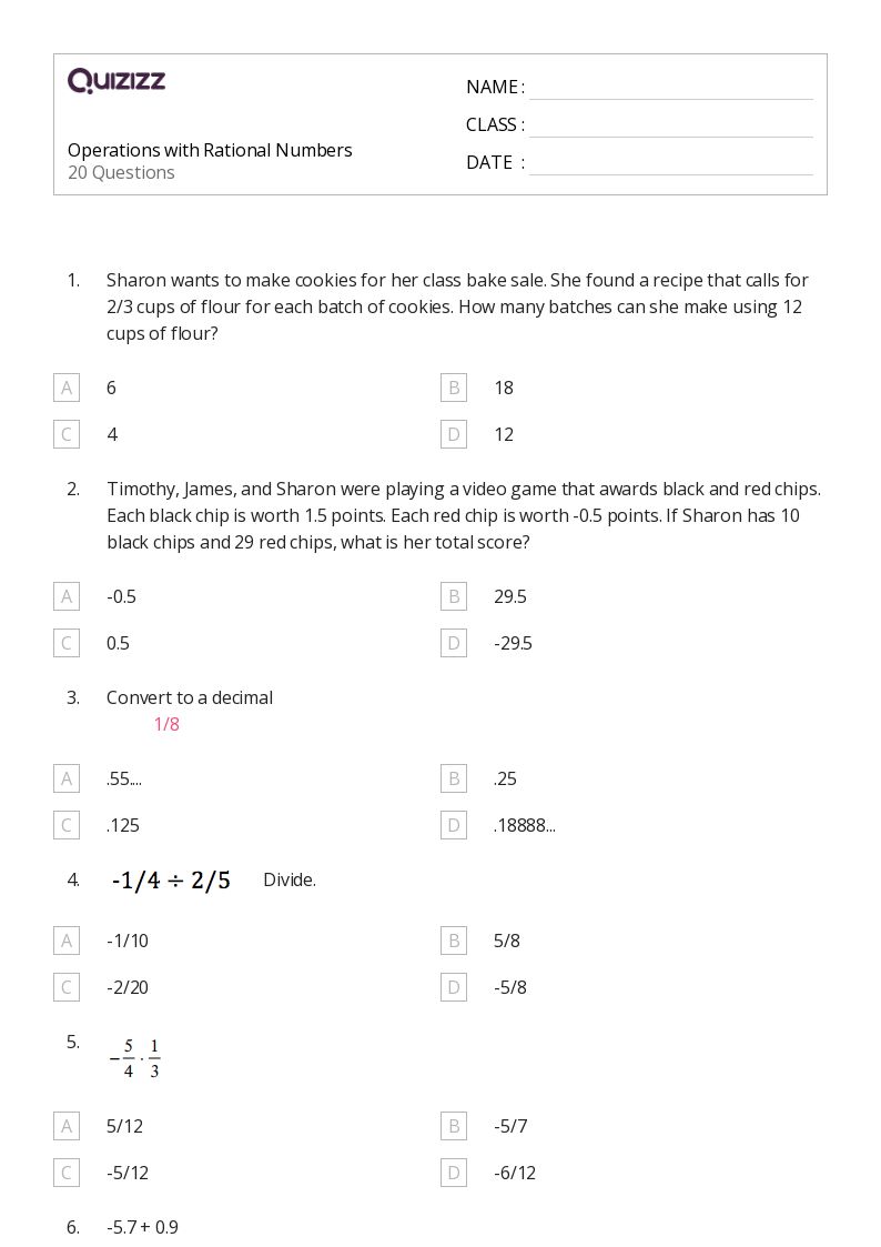 Multiply Rational Expressions Worksheets Printable Online Answers