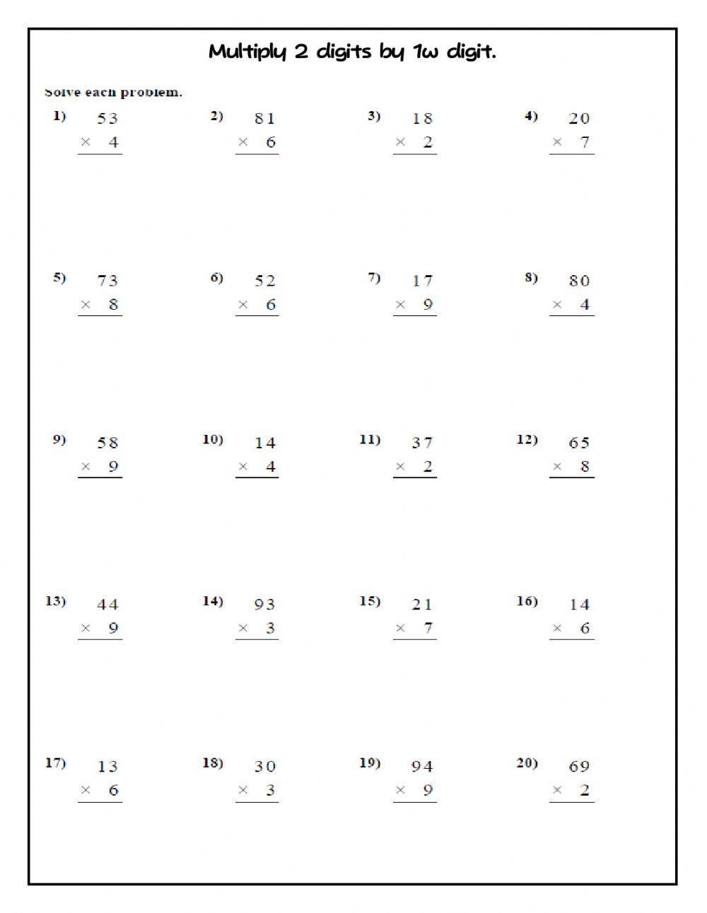 5 Ways to Multiply 2 Digit by 1 Digit Easily