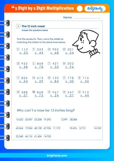 3 Digit by 2 Digit Multiplication Worksheets Made Easy