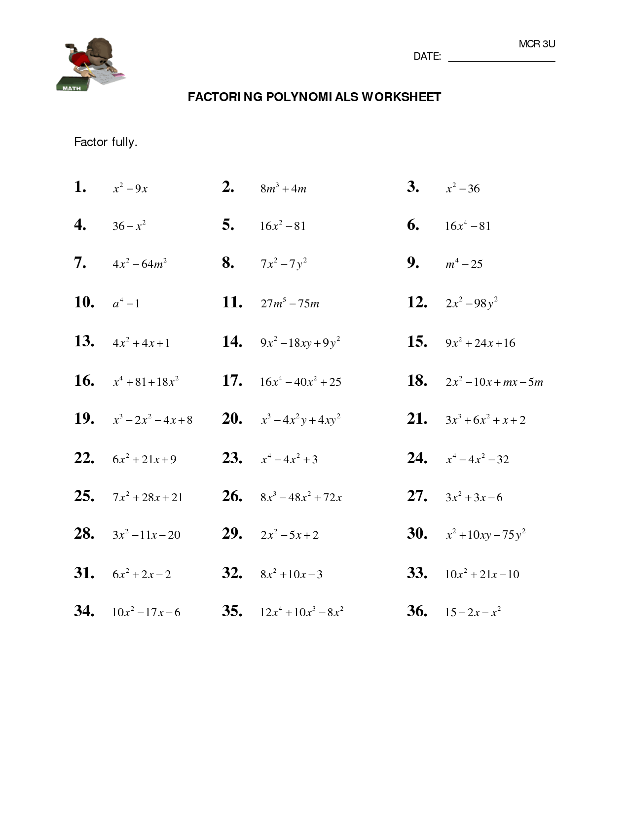 Multiplying Binomials And Trinomials Worksheet