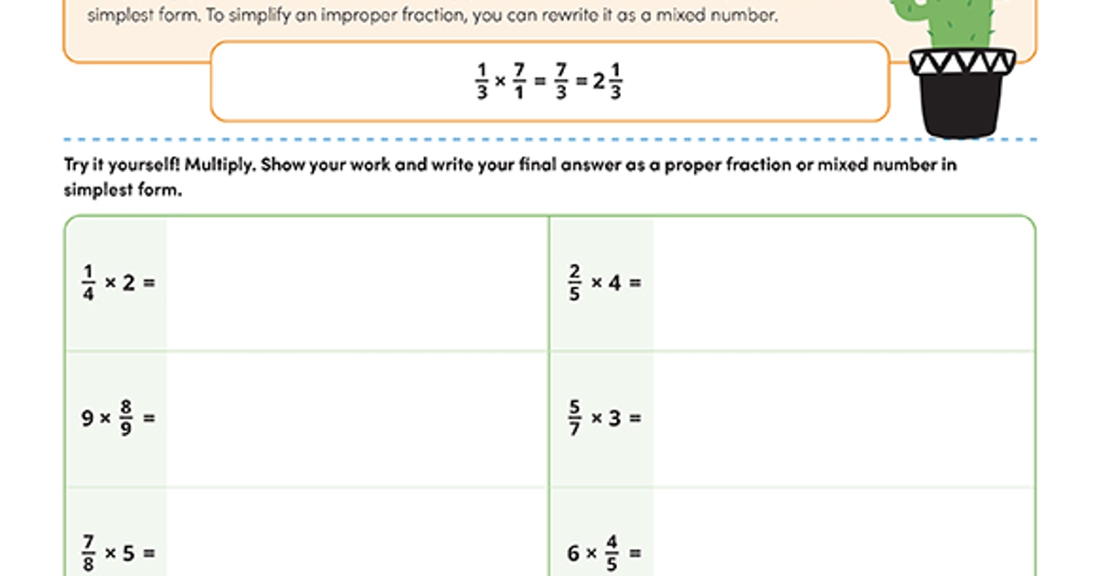 Multiplying Fractions with Whole Numbers Made Easy