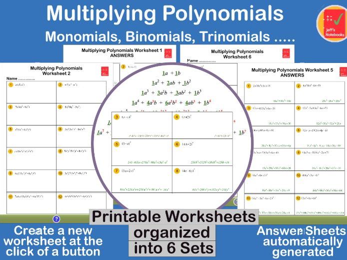 5 Ways to Master Multiplying Polynomials Worksheets