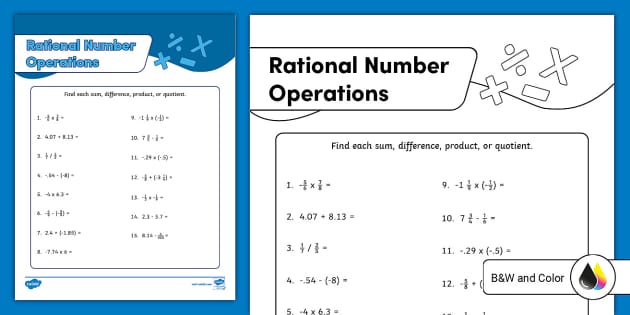 Multiply with Ease: Rational Numbers Worksheet