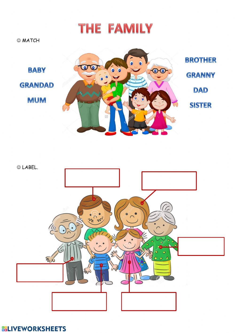 My Family Worksheet