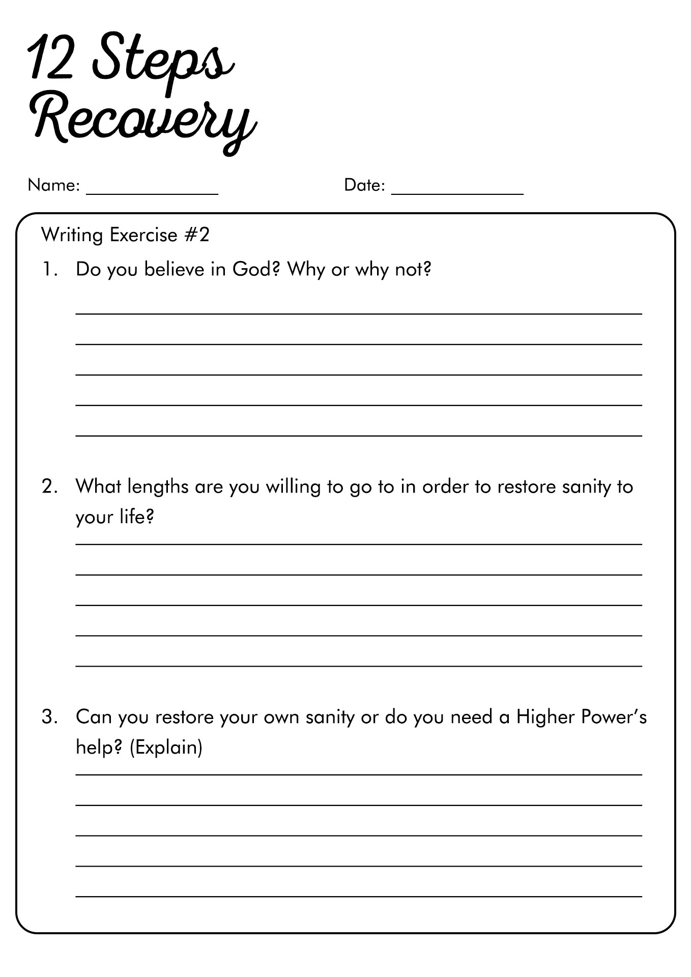 Na Step 4 Worksheet Pdf