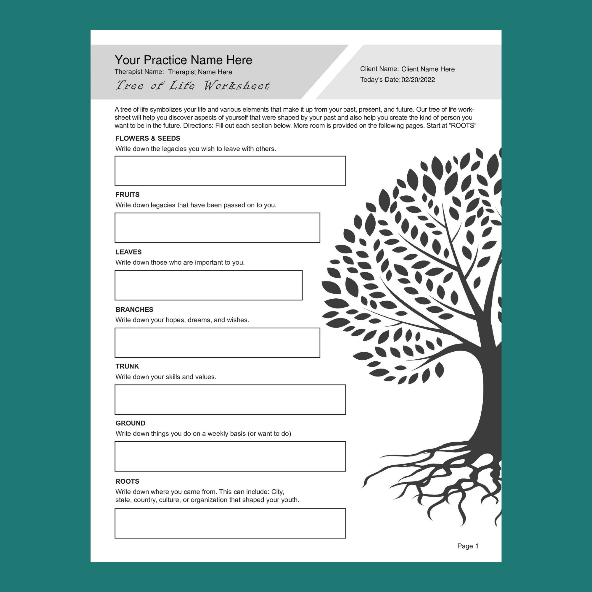 Narrative Therapy Worksheet for Healing and Growth