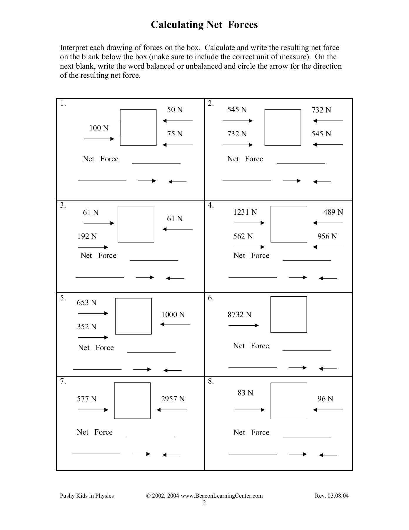 6 Ways to Master Net Force Worksheet Answer Key