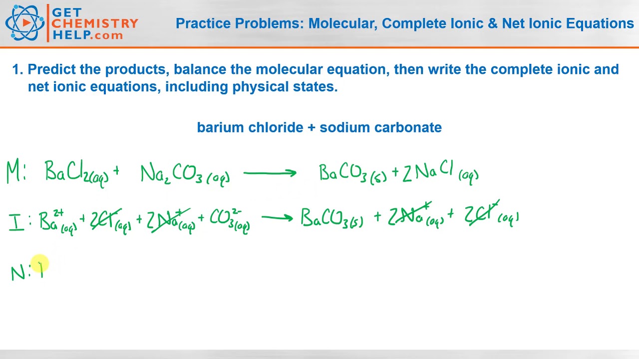 Net Ionic Equation Worksheet Pdf