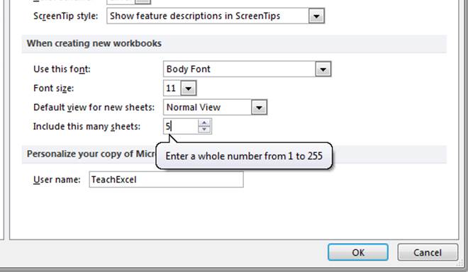 3 Default Worksheets in New Workbooks